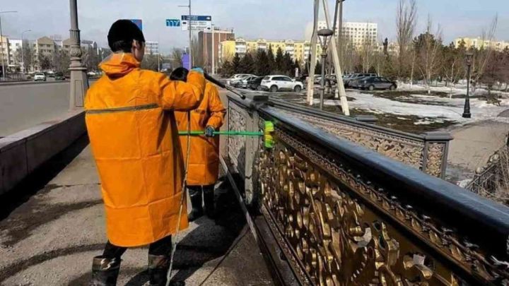 Астанада көктемгі тазалық жұмысы жүргізіліп жатыр